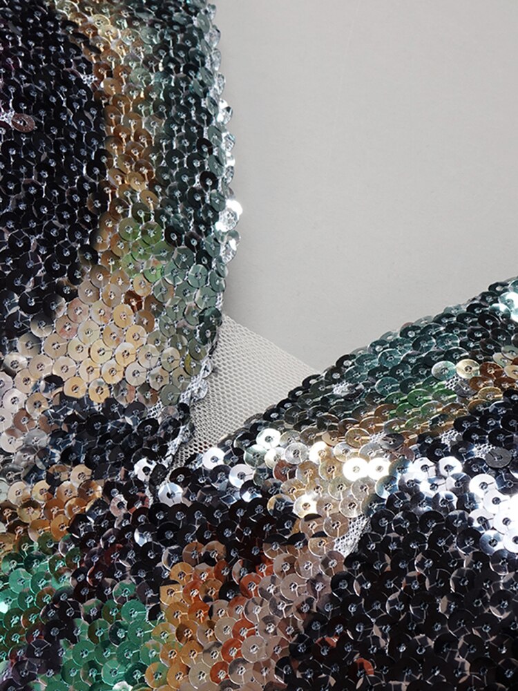 🦋 Robe Papillon des Abysses – Sequins irisés