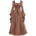 Robe médiévale gothique Renaissance à manches trompette