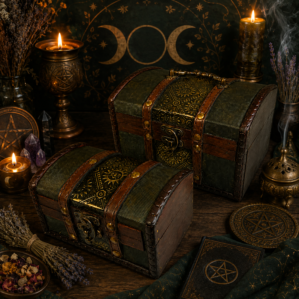 Coffres des Astres – Set de 2 Boîtes Mystiques