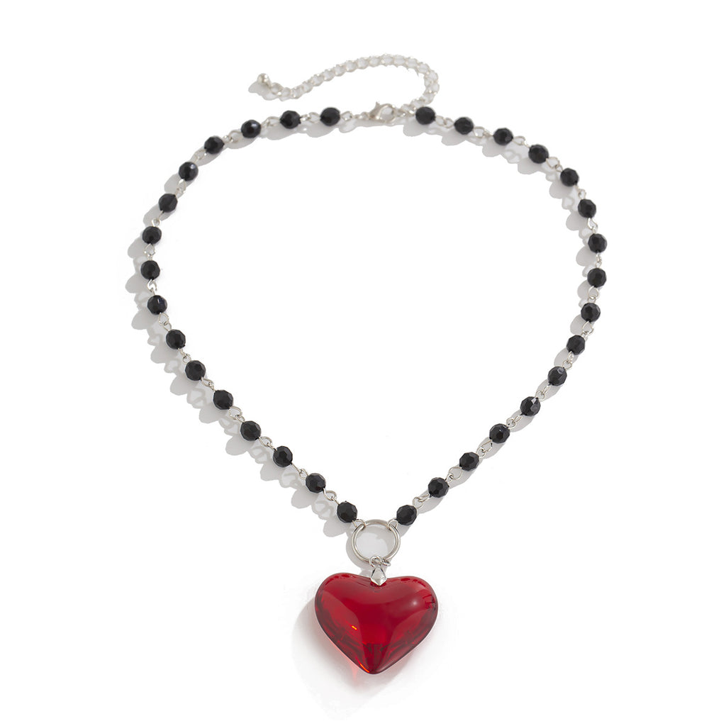Cœur de la Mariée Maudite — Collier Gothique Rouge
