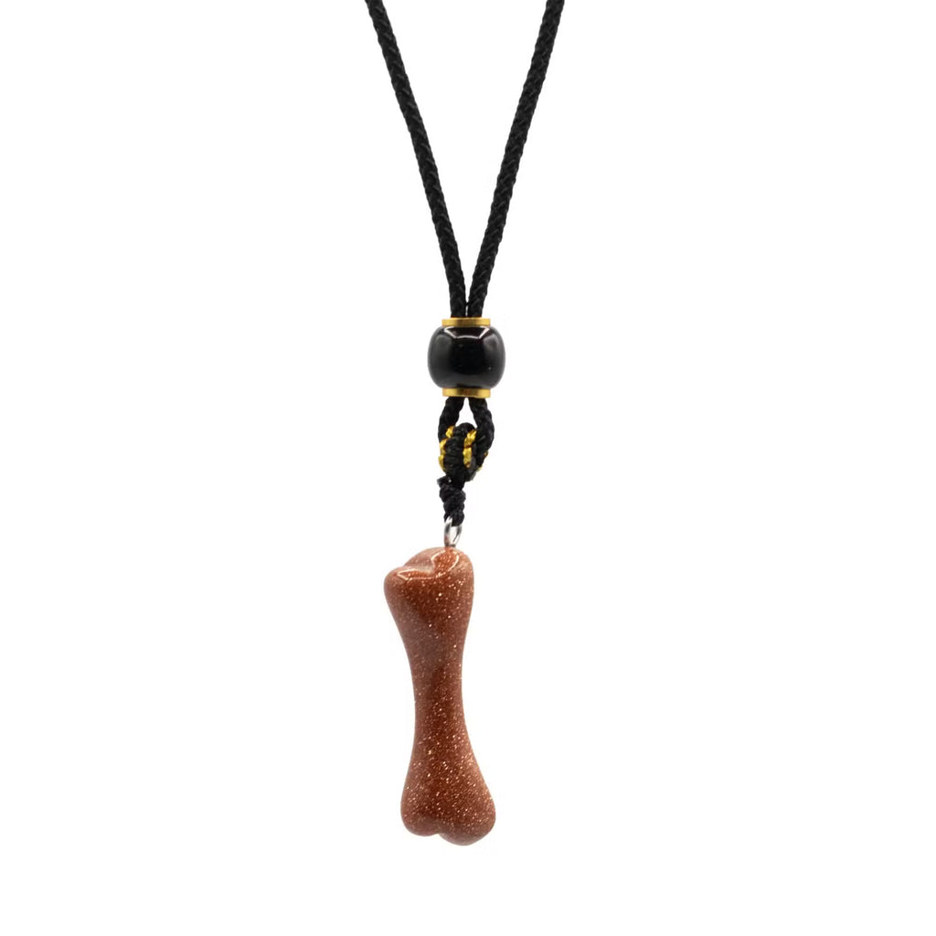 Os des Esprits – Collier Talisman en Goldstone