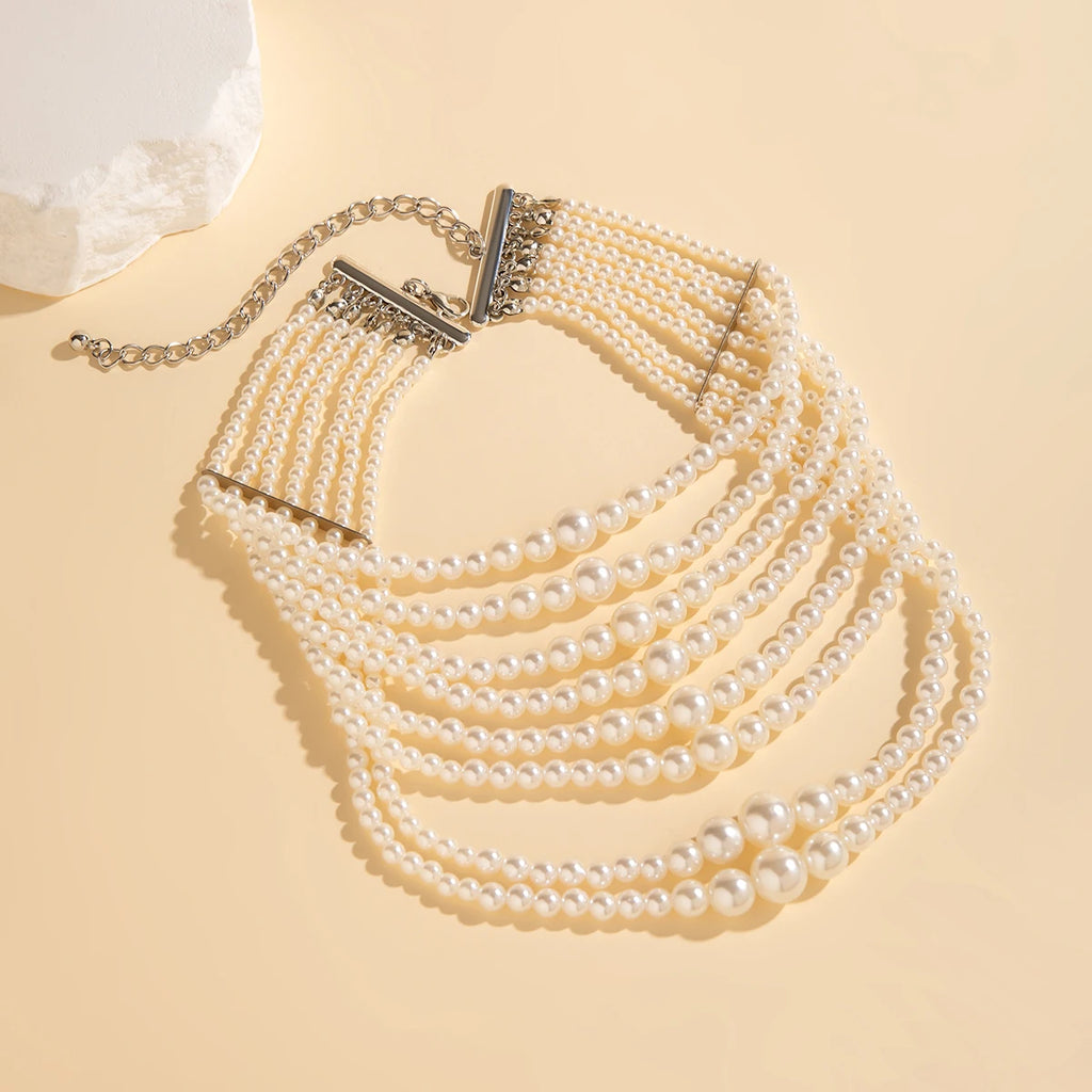Collier de la Souveraine des Glaces – Perles Baroques