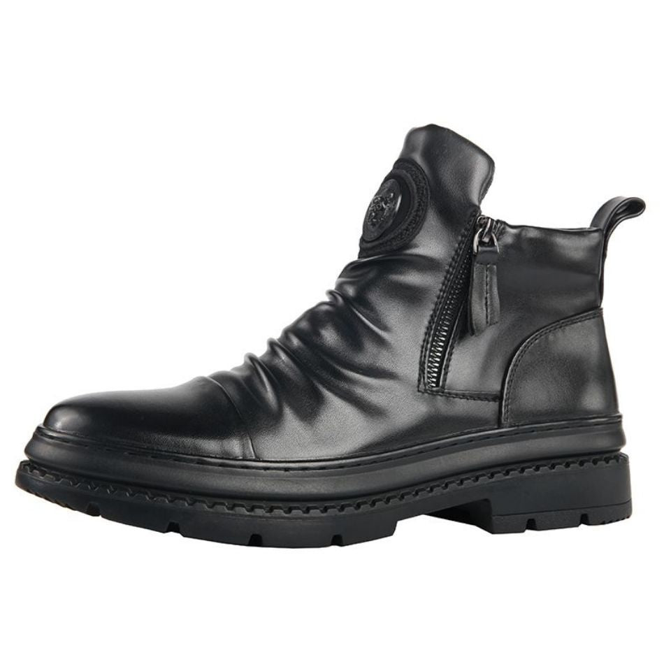 Bottines Homme Black Sentinel – Zip & Semelle Nocturne