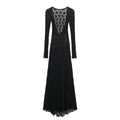 Robe Nocturne en Dentelle Noire – Dos Nu & Élégance Gothique