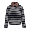 Polo rayé homme Reborn – col effet fourrure