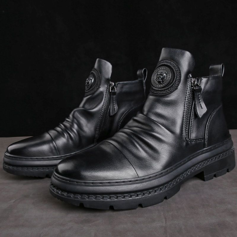 Bottines Homme Black Sentinel – Zip & Semelle Nocturne