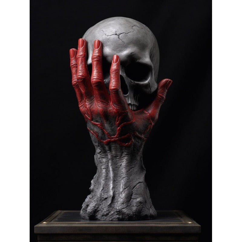 💀 La Main du Jugement — Ornement Gothique au Crâne