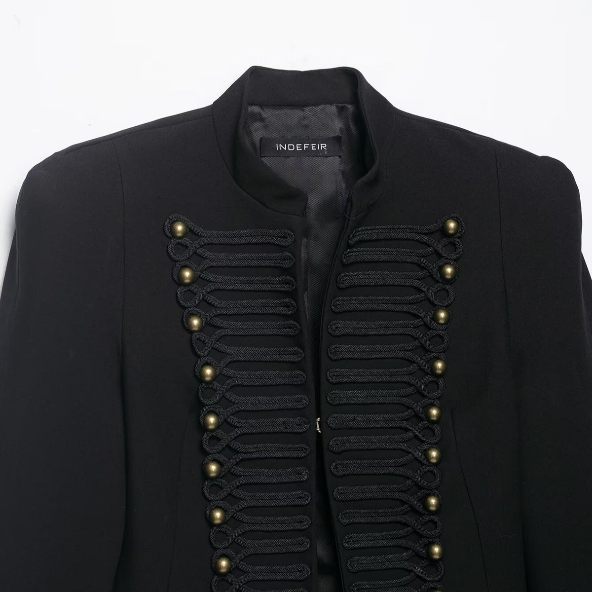 Veste Officier Noire – Éclat Déchu