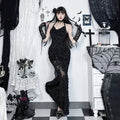 Midnight Queen — Black Gothic Long Dress