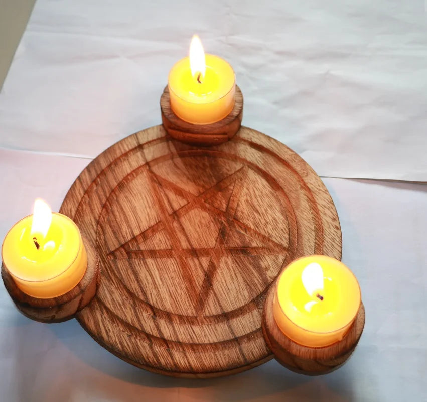 Le Cercle de Salem — Bougeoir d’Autel Pentagramme