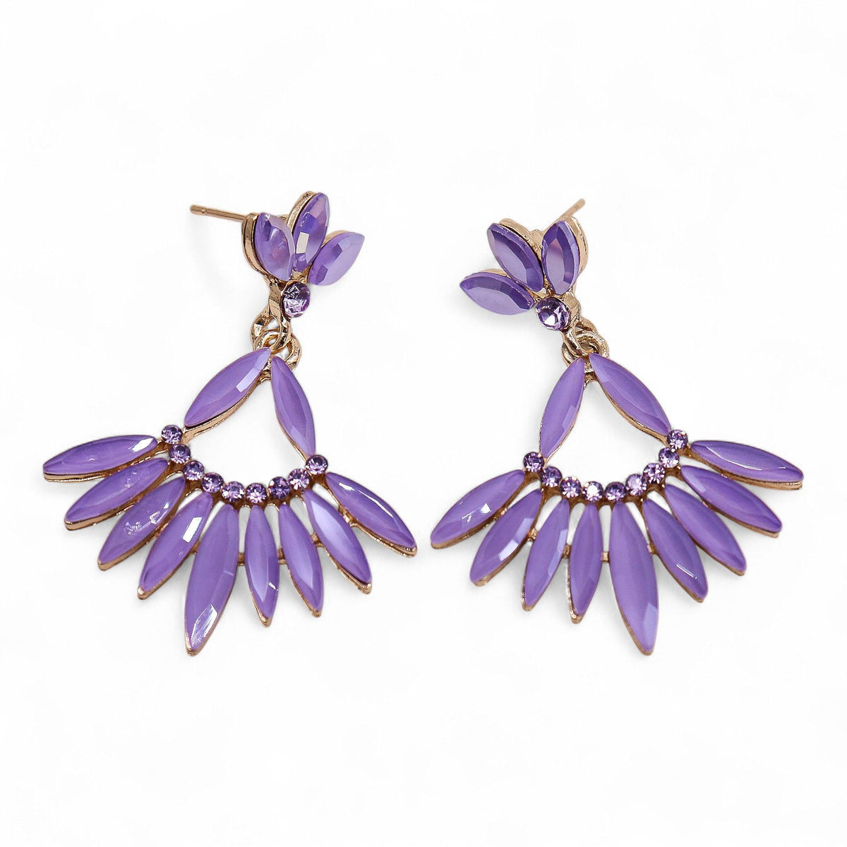 Lueur des Hespérides – Boucles d’Oreilles en Verre Lavande
