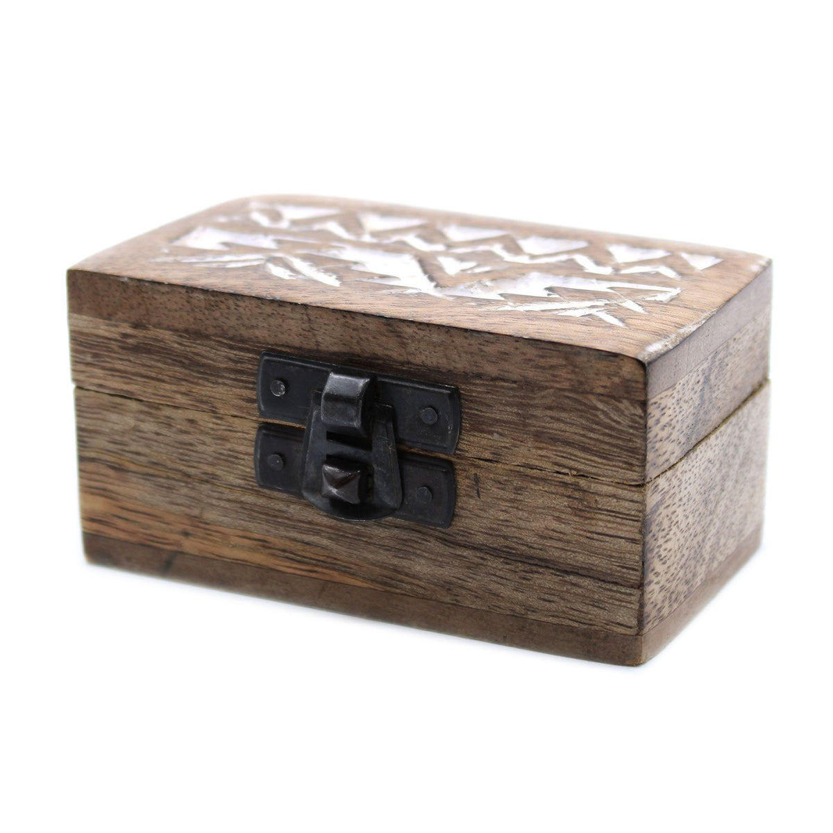 Boîte d’Apothicaire en Bois Blanchi – Motif Slave