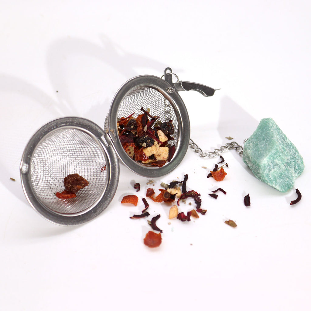 Infuseur d’Améthyste – Filtre à Thé en Cristal Brut