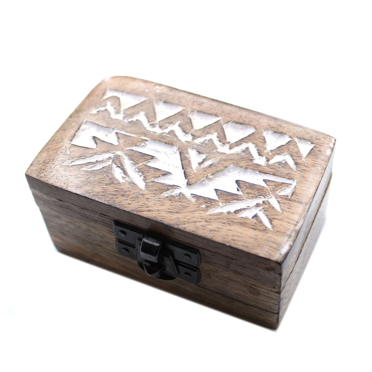 Boîte d’Apothicaire en Bois Blanchi – Motif Slave