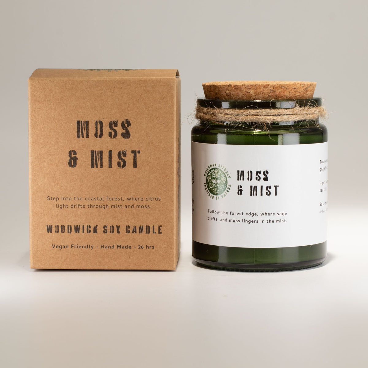 Bougie Greenman – Mousse & Brume 🌿🕯️