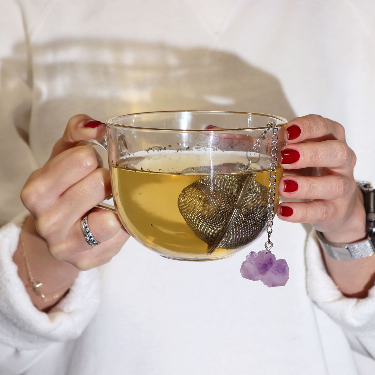 Infuseur à Thé en Jaspe Rouge – Pierre Brute