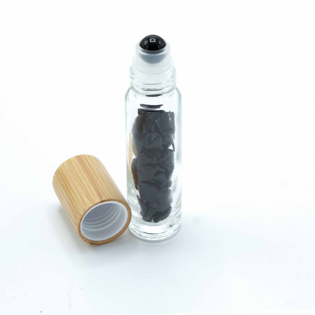 Élixir de l’Ombre – Flacon Roll-On en Tourmaline Noire 5 ml