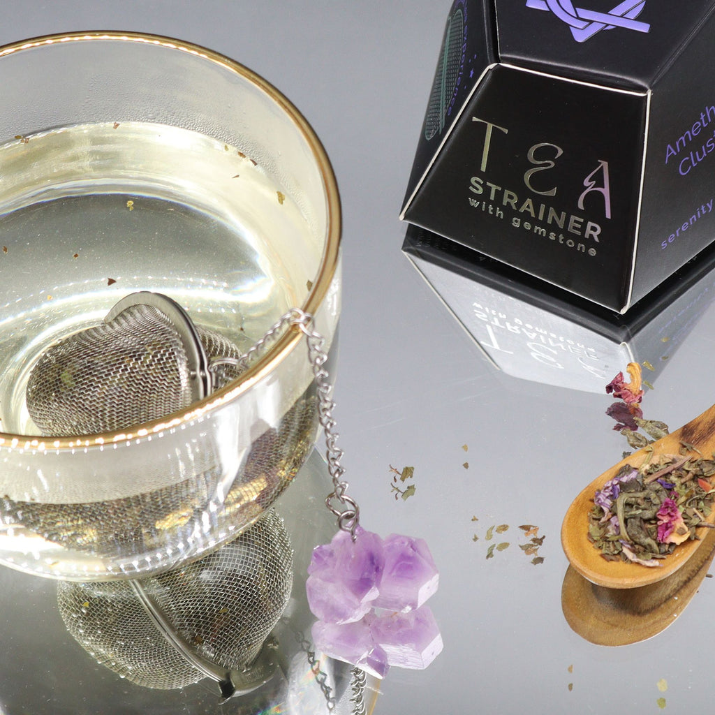 Infuseur d’Améthyste – Filtre à Thé en Cristal Brut