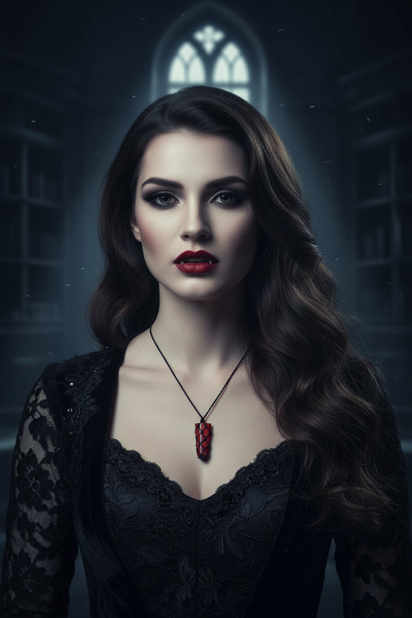 Sang Éternel – Pendentif Talisman en Jaspe Rouge