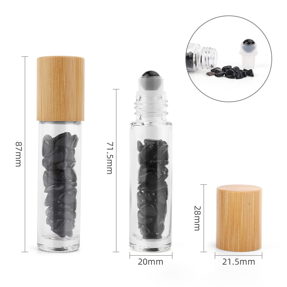 Élixir de l’Ombre – Flacon Roll-On en Tourmaline Noire 5 ml