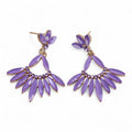 Lueur des Hespérides – Boucles d’Oreilles en Verre Lavande