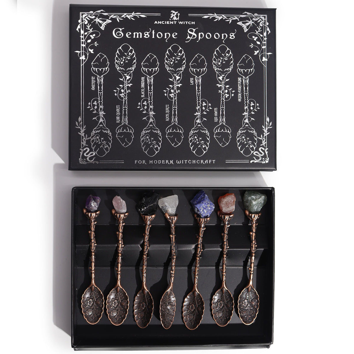 Les 7 Cuillères de la Sorcière – Cristaux & Bronze