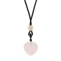 Cœur des Abysses – Pendentif Cœur en Quartz Rose