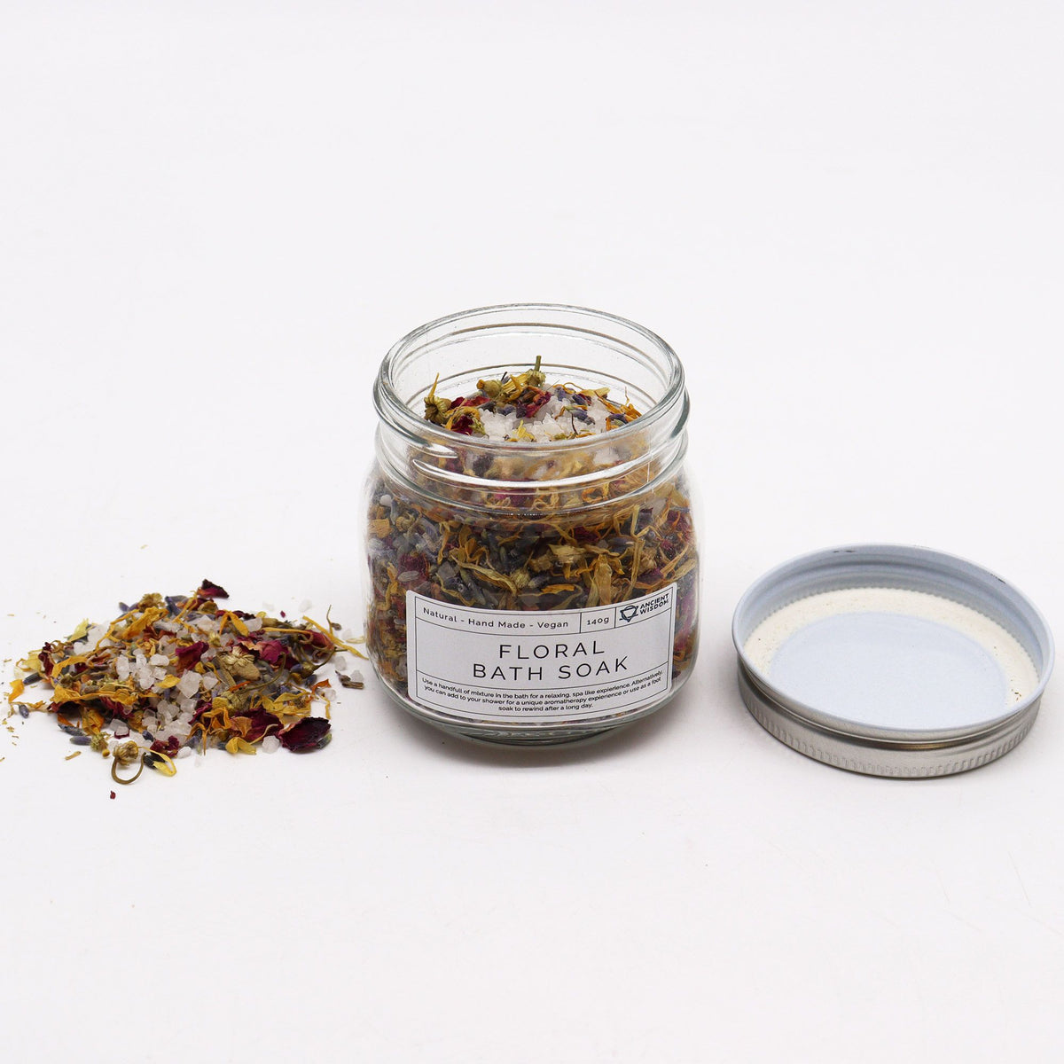 Bain Floral de l’Apothicaire – Rituel Botanique Naturel 140 g 🌸🕯️🪄