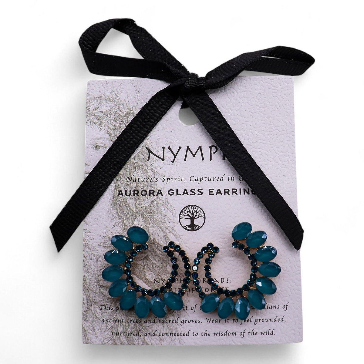 Anneaux des Profondeurs – Boucles d’Oreilles en Verre Vert