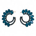 Anneaux des Profondeurs – Boucles d’Oreilles en Verre Vert