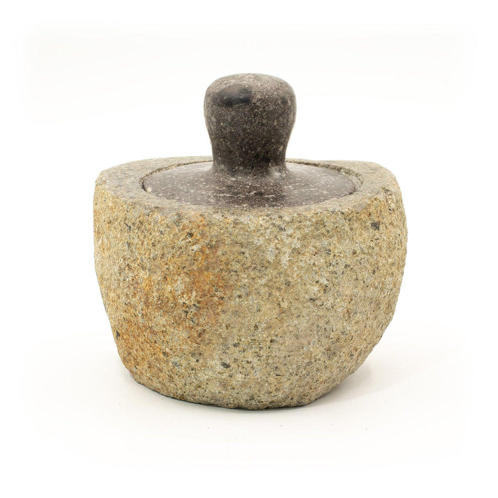Pot d’Ancrage en Pierre de Rivière – 12 × 8 cm
