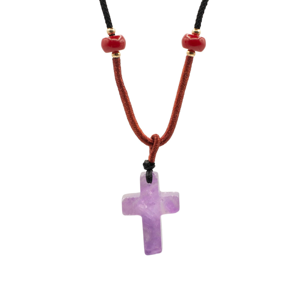 Croix d’Améthyste – Pendentif Talisman 🔮