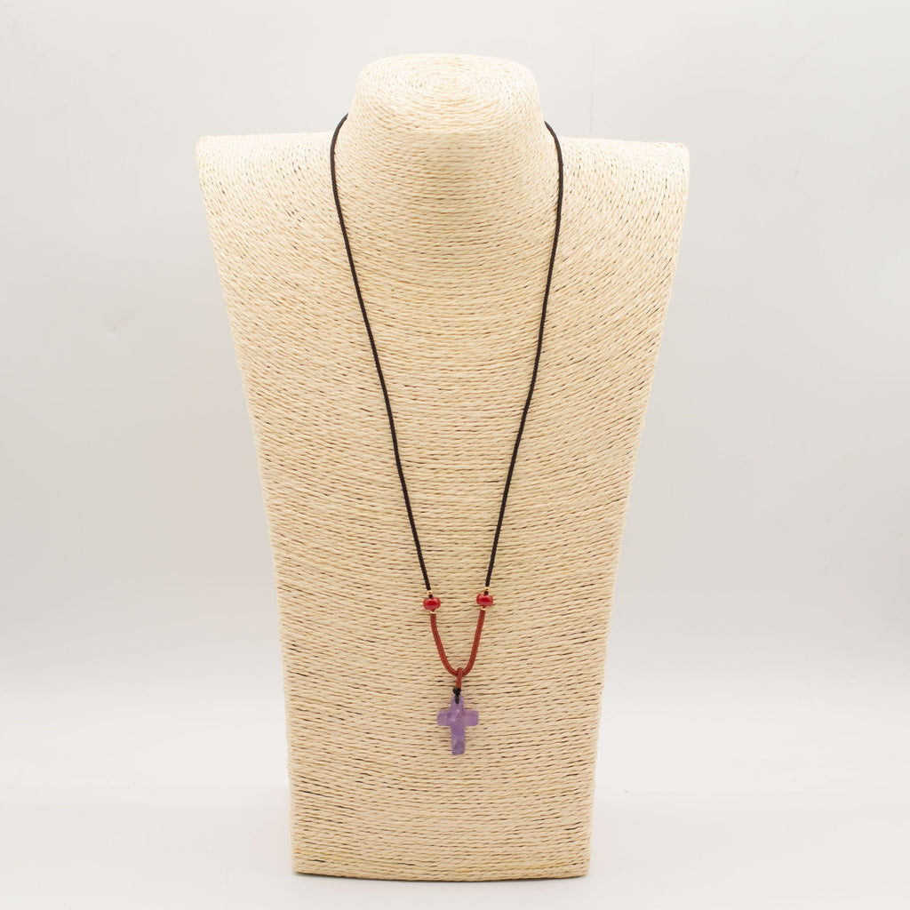 Croix d’Améthyste – Pendentif Talisman 🔮